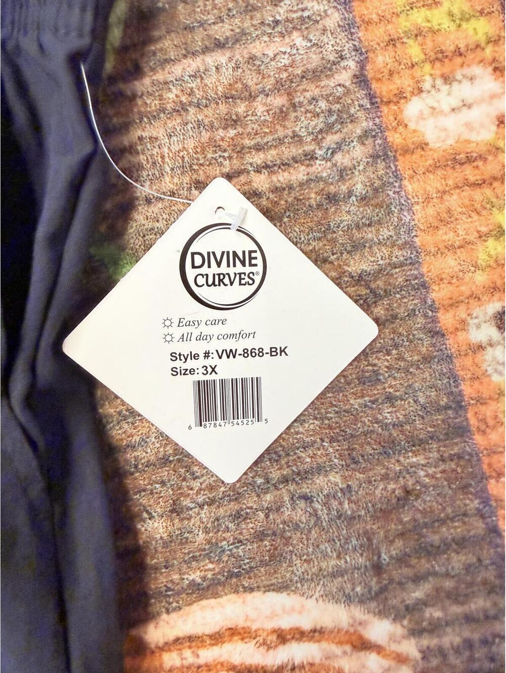 Divine Curves Scrub Set NWT 2X Black Medical Uniform Top & Pants Plus Size - Picture 8 of 9